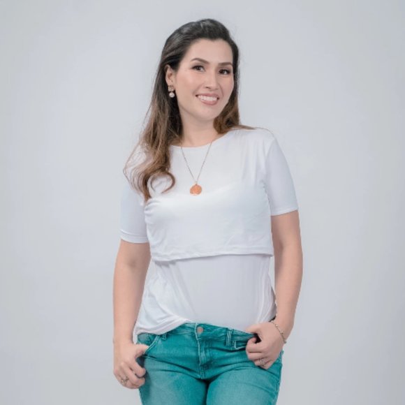 Basic Breastfeeding Shirt - ARMY GREEN - Picture 4 of 5